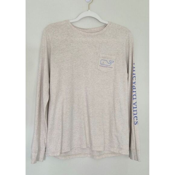 Vineyard Vines Womens Long Sleeve Pocket T-Shirt Whale Logo Casual Top - Picture 2 of 5